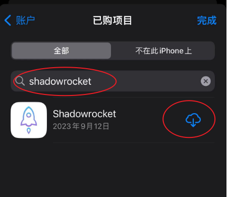 搜索 shadowrocket